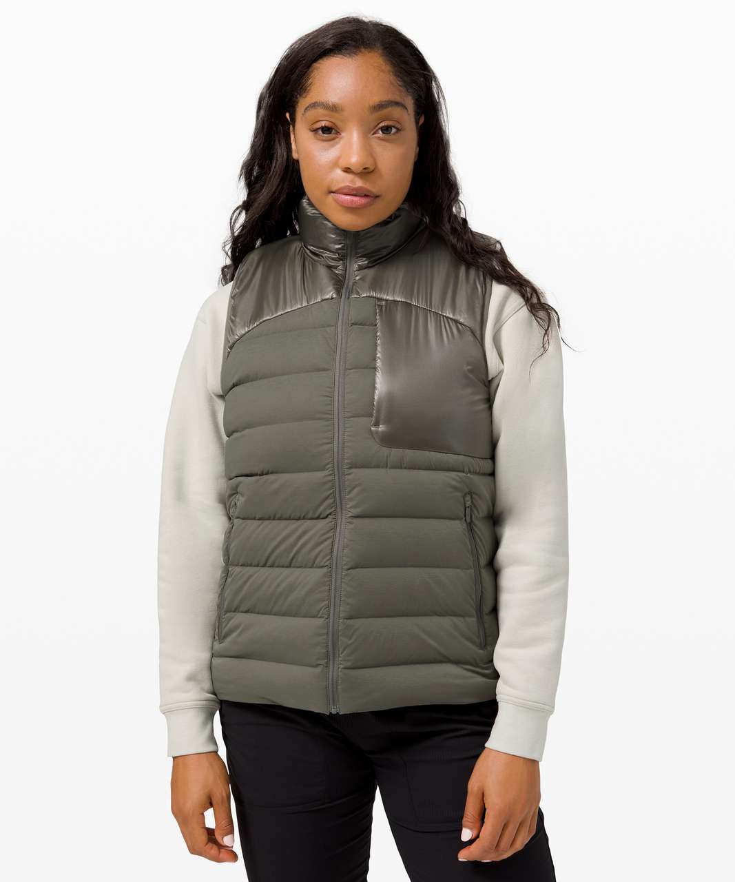 Lululemon Navigation Stretch Down Vest - Grey Sage