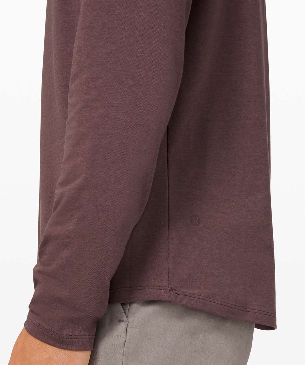 Lululemon 5 Year Basic Long Sleeve Henley - Purple Taupe - lulu fanatics