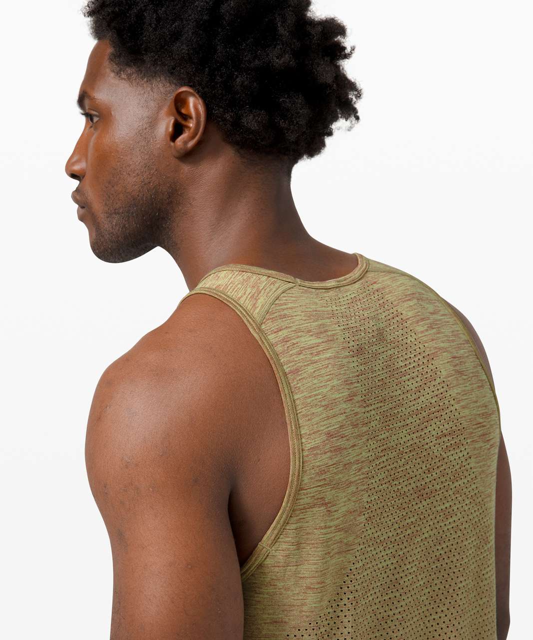 Lululemon Metal Vent Breathe Tank - Smoky Red / Lemon Vibe