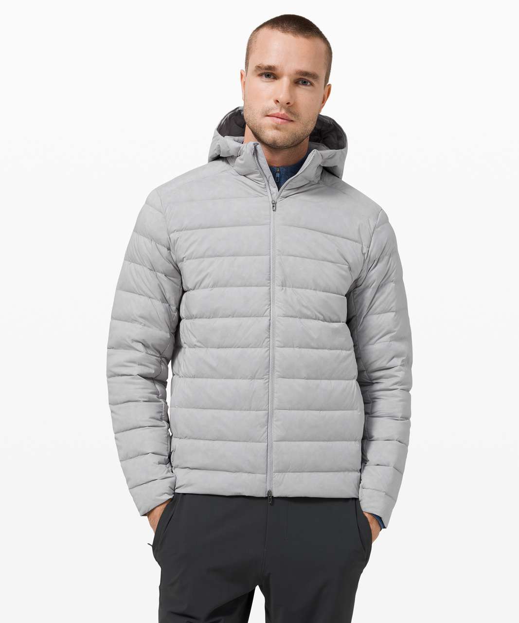 Lululemon Navigation Stretch Down Hoodie - Silver Drop