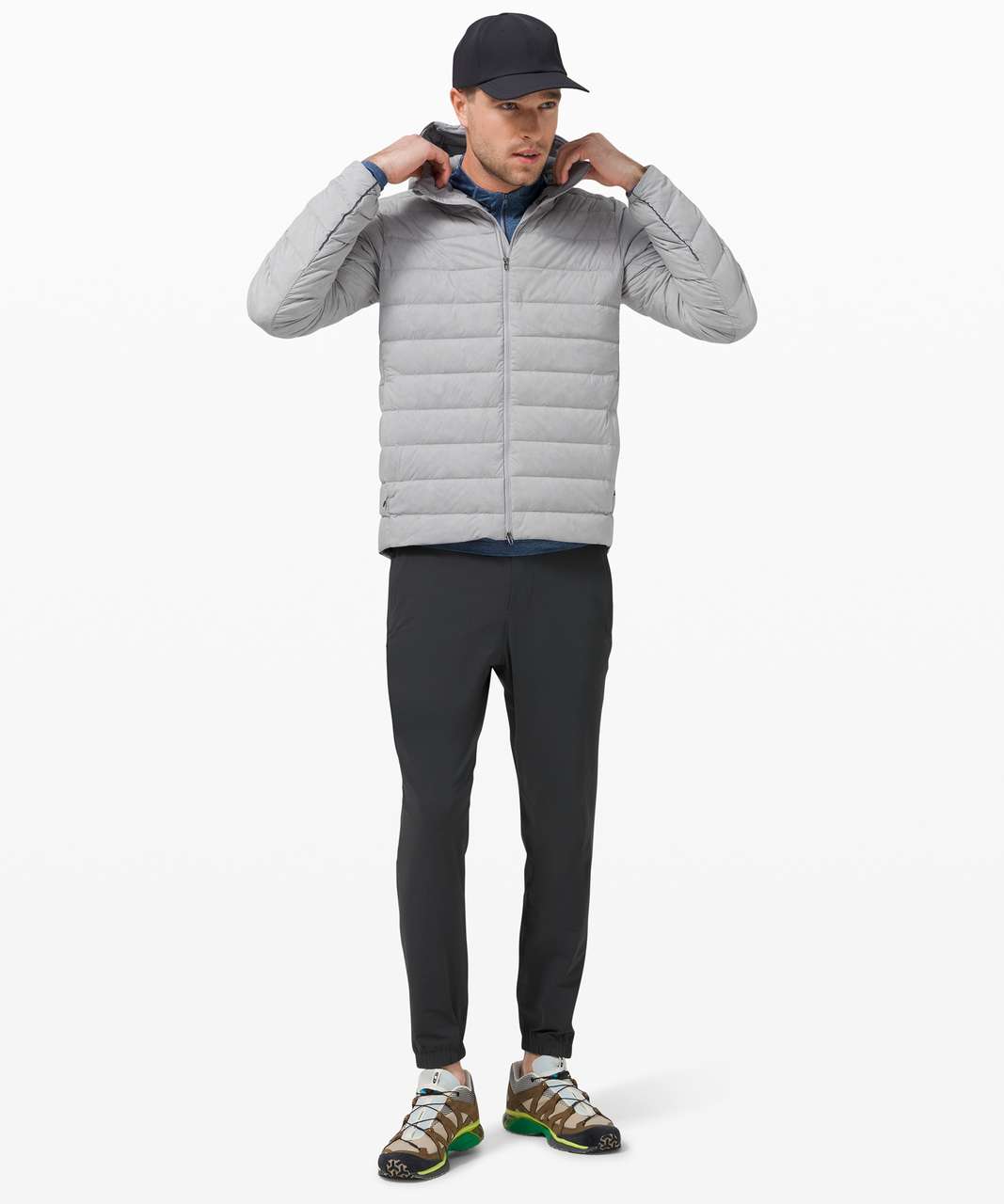 Lululemon Navigation Stretch Down Hoodie - Silver Drop