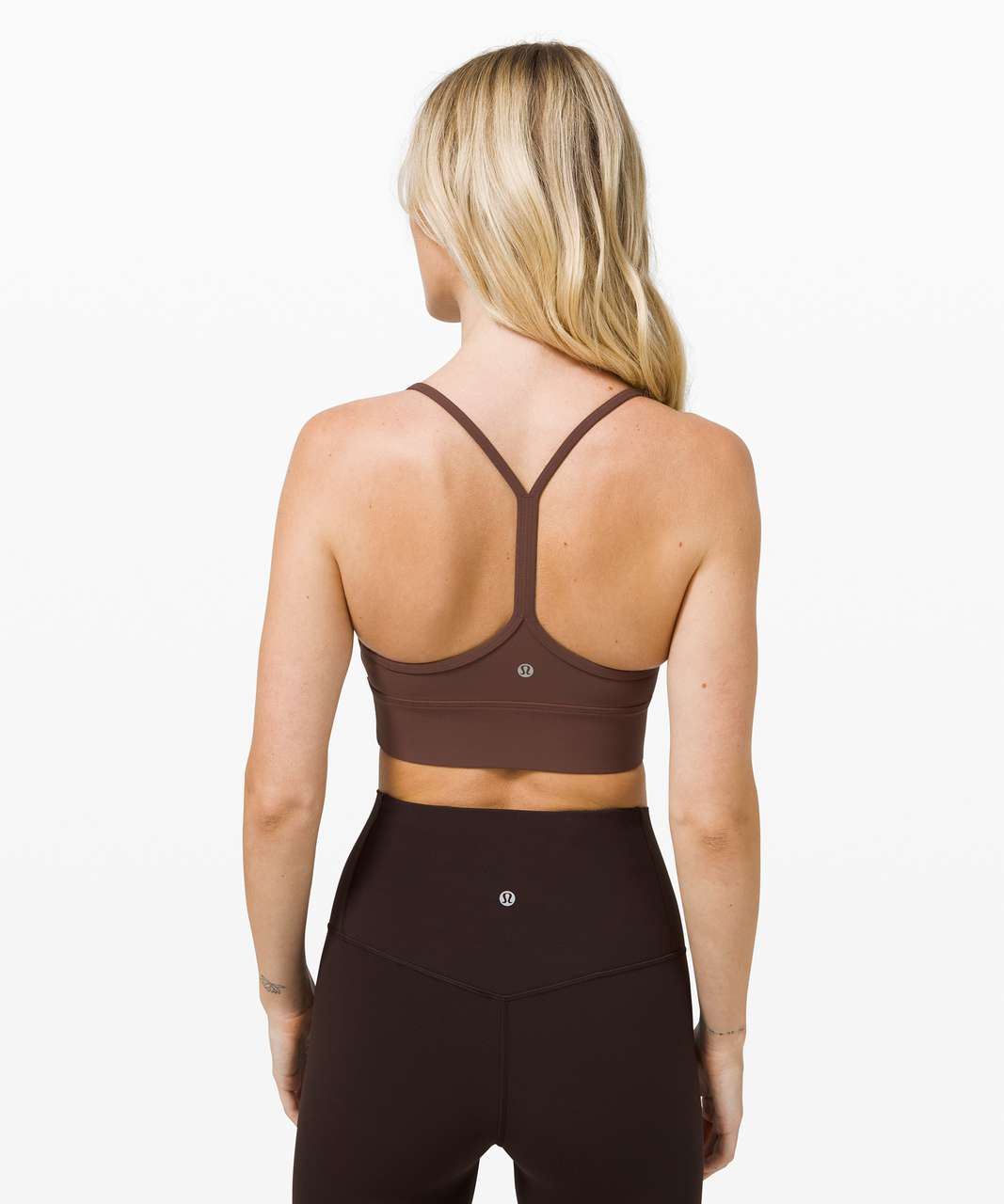 Lululemon Flow Y Bra Long Line Nulu *Light Support, B/C Cup - Brown Earth -  lulu fanatics