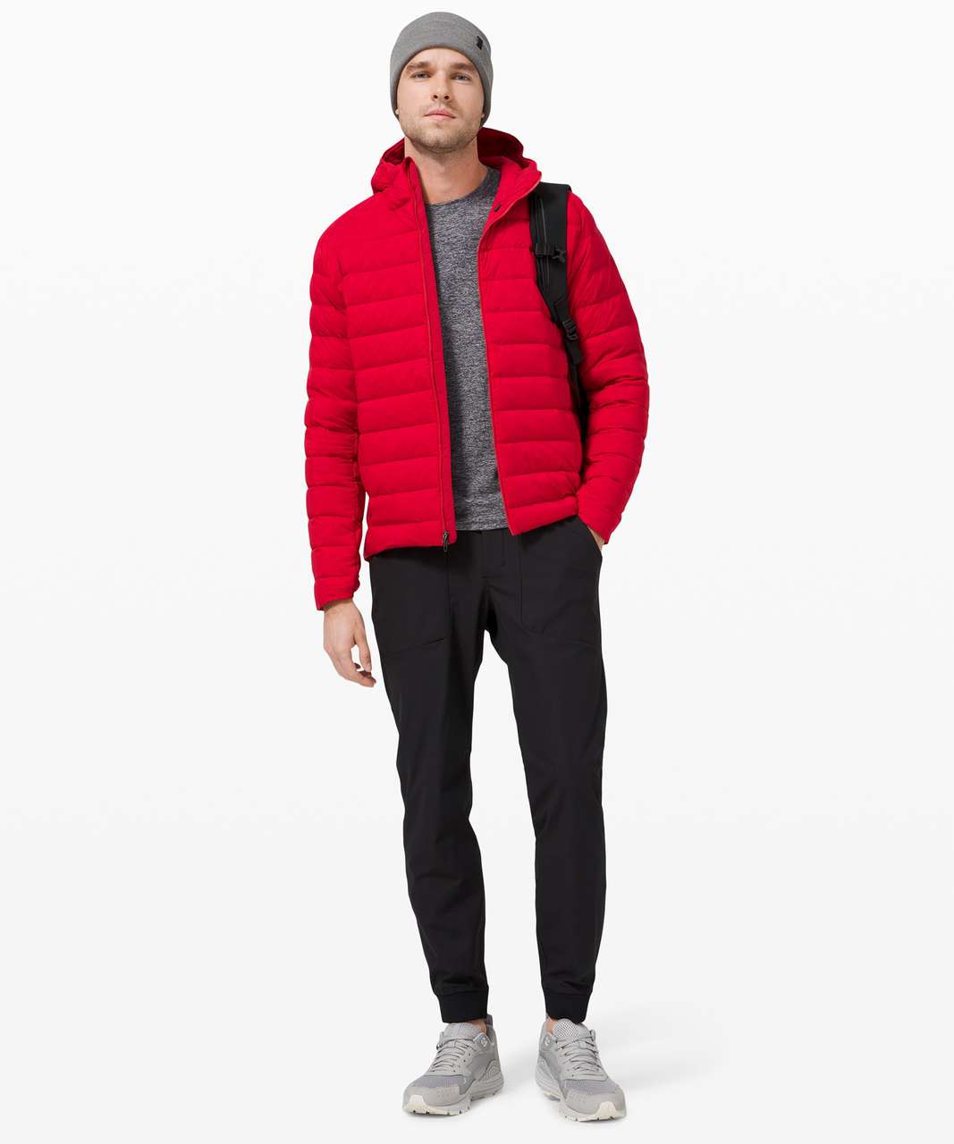 Lululemon Navigation Stretch Down Hoodie - Red Tide