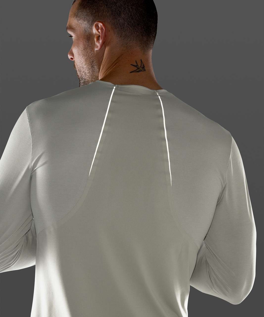 Lululemon Fast and Free Long Sleeve - Heathered Vapor / Vapor