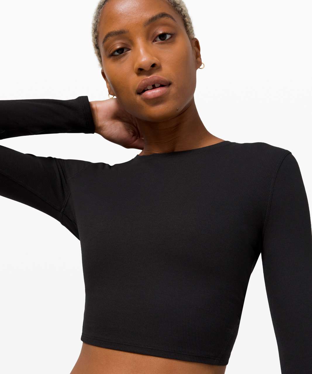 Modal-Blend Open-Back Long Sleeve Shirt