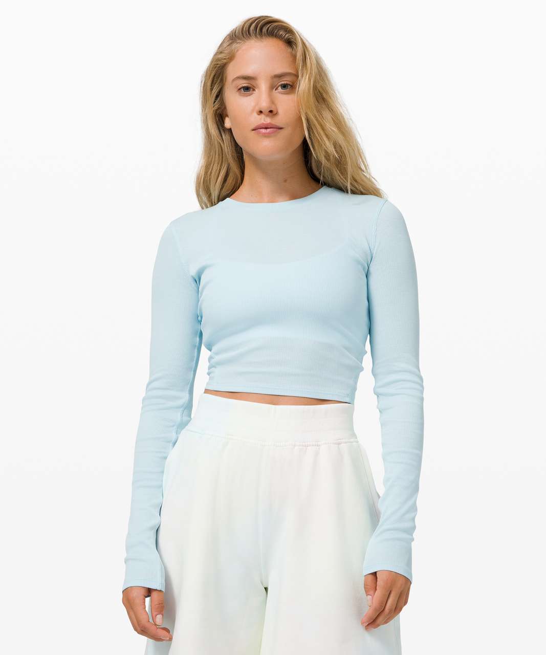 Lululemon LA Open Back-Tie Long Sleeve - Blue Glow