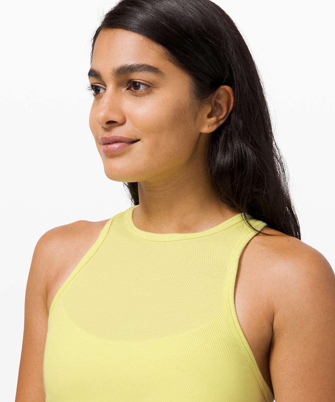 Lululemon LA Front Racer Crop Tank - Lemon Vibe - lulu fanatics