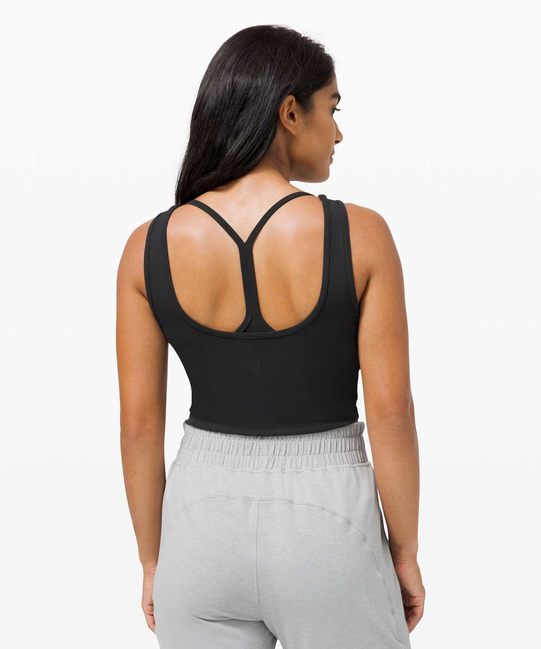 Lululemon LA Front Cut-Out Crop Tank - Black