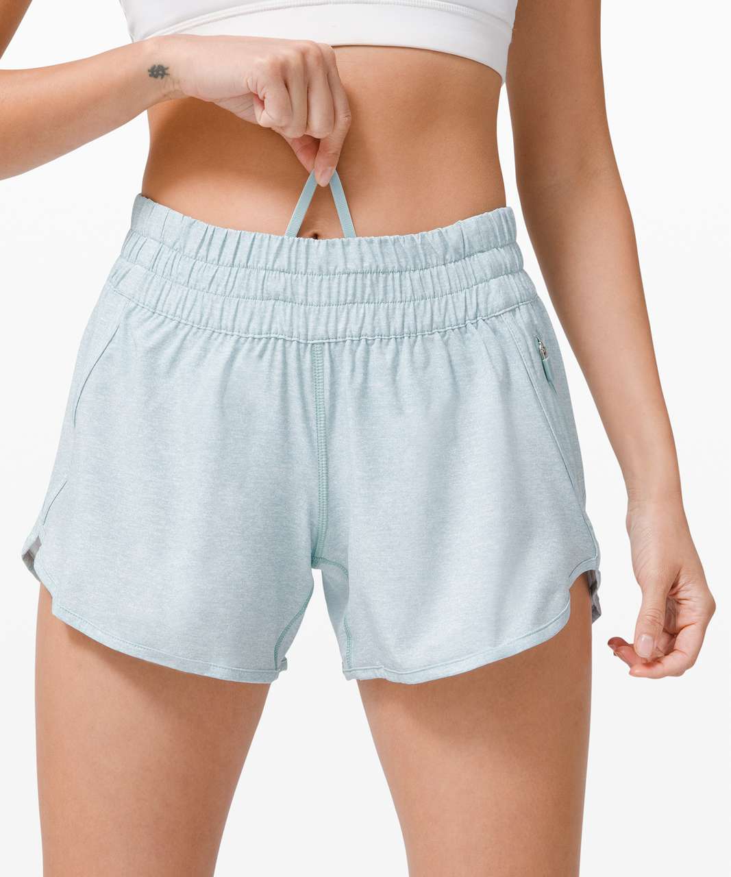 Lululemon Tracker Short V *4" - Heather Lux Multi Hazy Jade