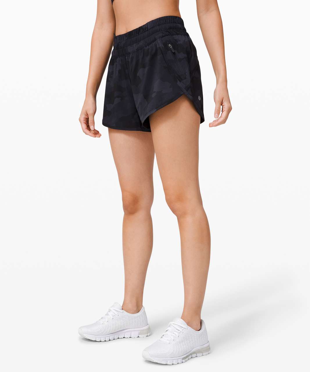 Lululemon Track That Mid-rise Lined Shorts 5 In Heritage 365 Camo Deep Coal