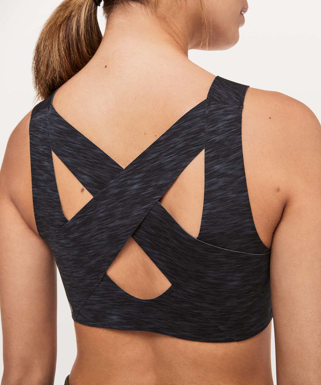 Lululemon Sports Bra Enlite Weave-Back 36C Black, High Support Running