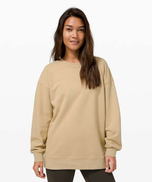 Lululemon Perfectly Oversized Crew - Dark Olive - lulu fanatics