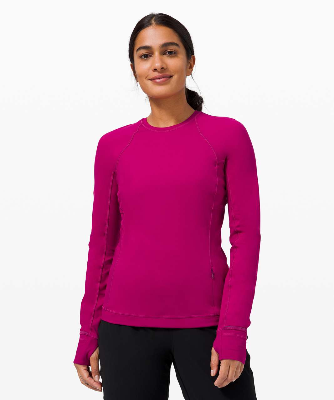 Lululemon Runderful Long Sleeve - Deep Fuschia - lulu fanatics