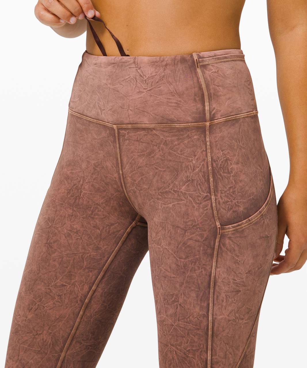 Lululemon Fast and Free Tight II 25 *Non-Reflective Nulux - Brown Earth -  lulu fanatics