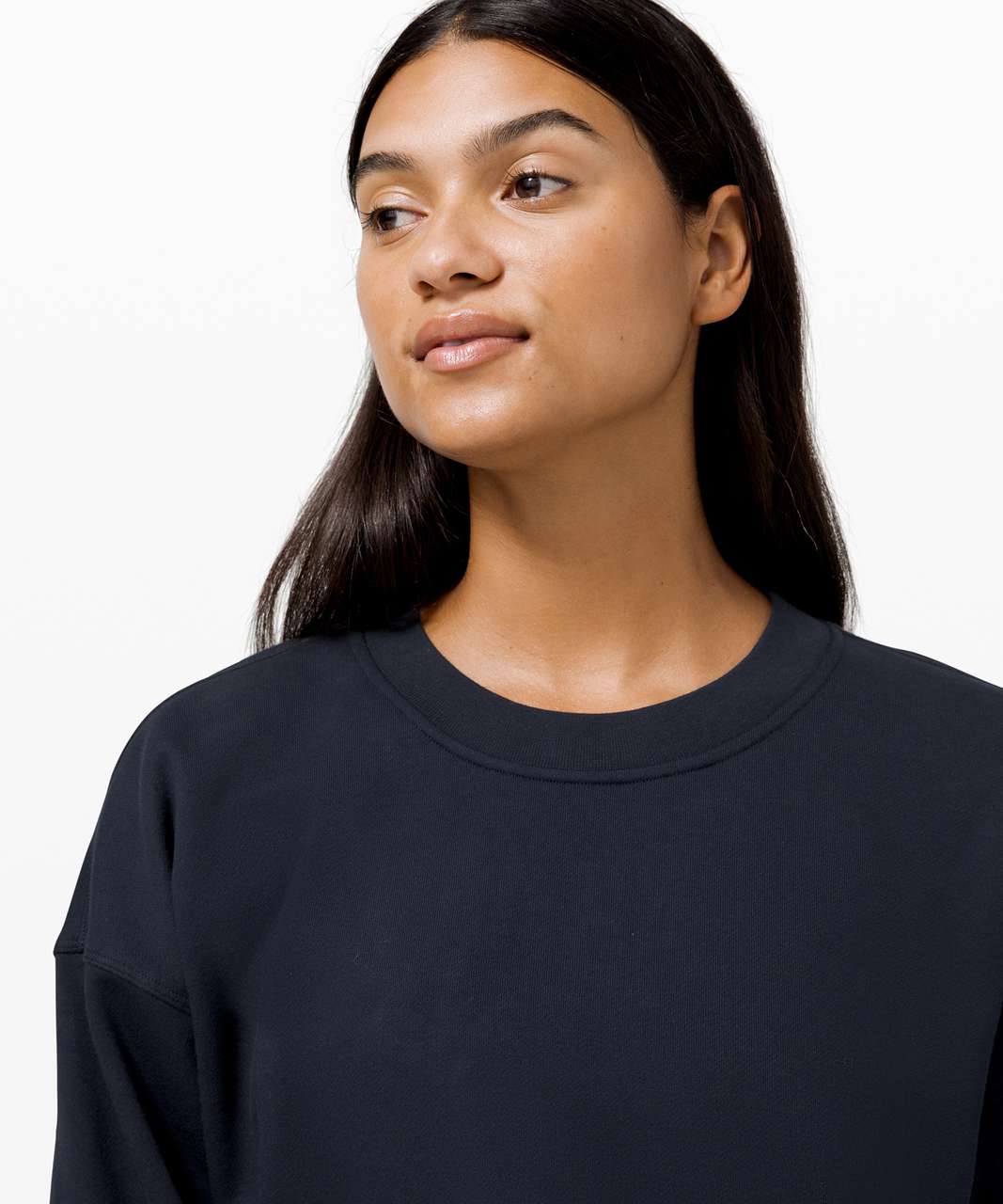 Lululemon Perfectly Oversized Crop Crew - True Navy