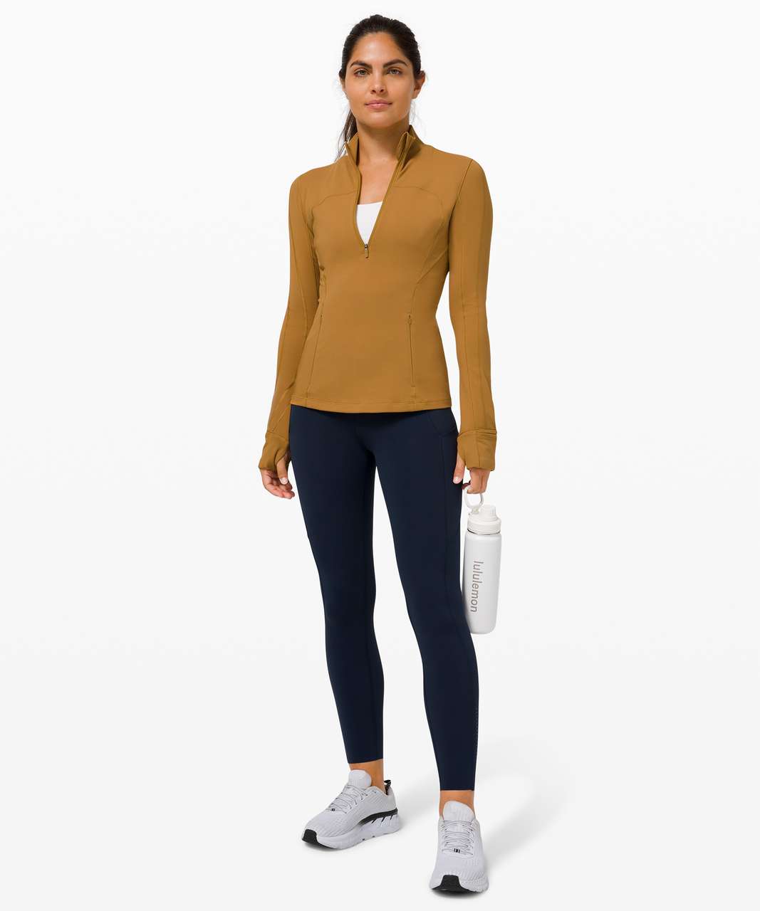 Lululemon Run Briskly 1/2 Zip - Spiced Bronze