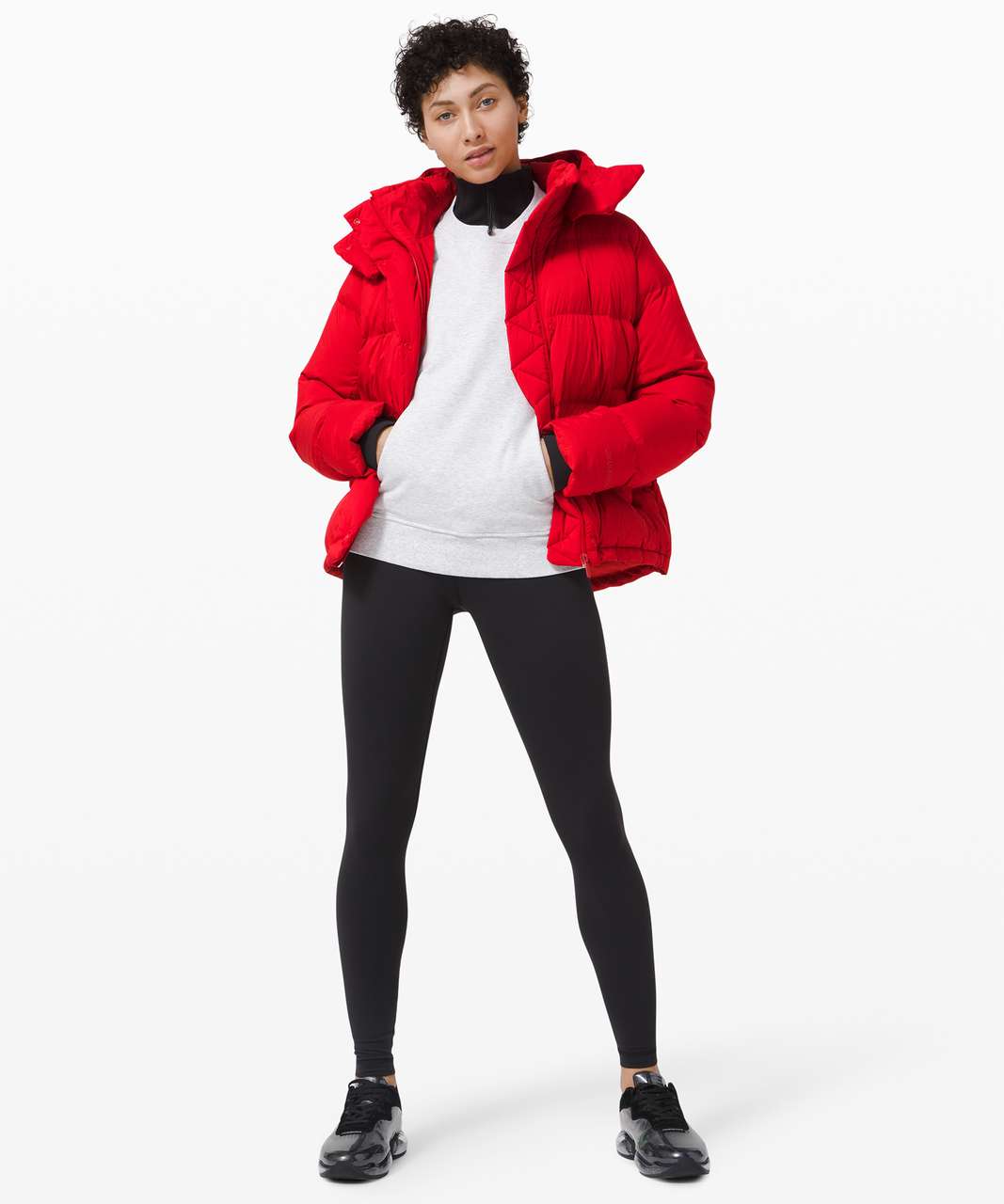 Lululemon Wunder Puff Jacket - Dark Red - lulu fanatics