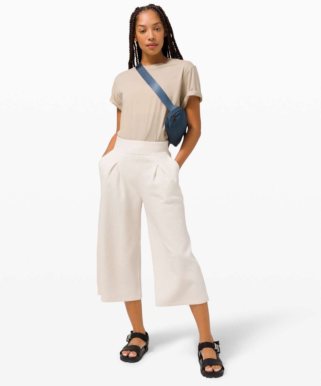Lululemon Can You Feel The Pleat Crop - Light Ivory
