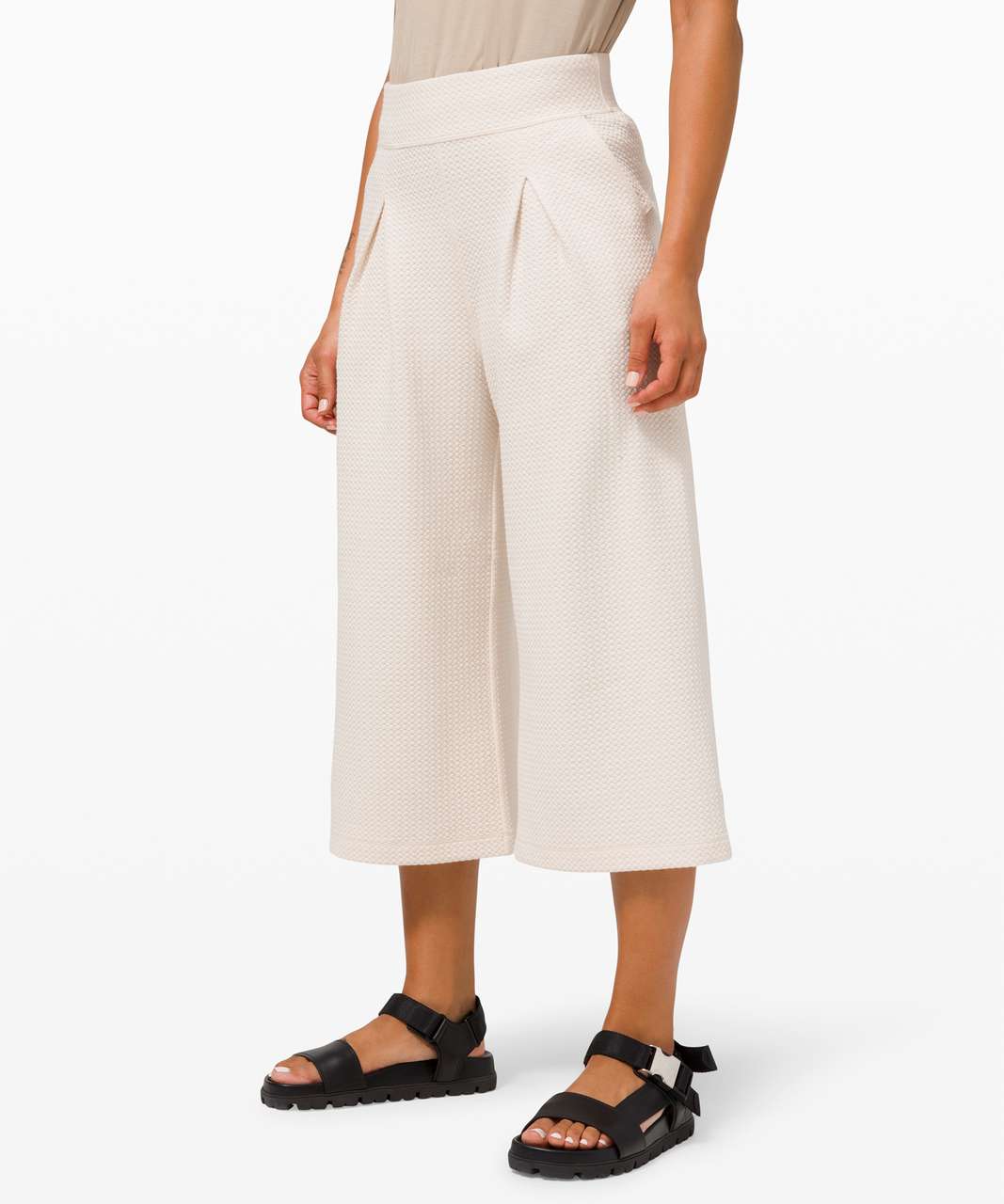 Lululemon Can You Feel The Pleat Crop - Light Ivory