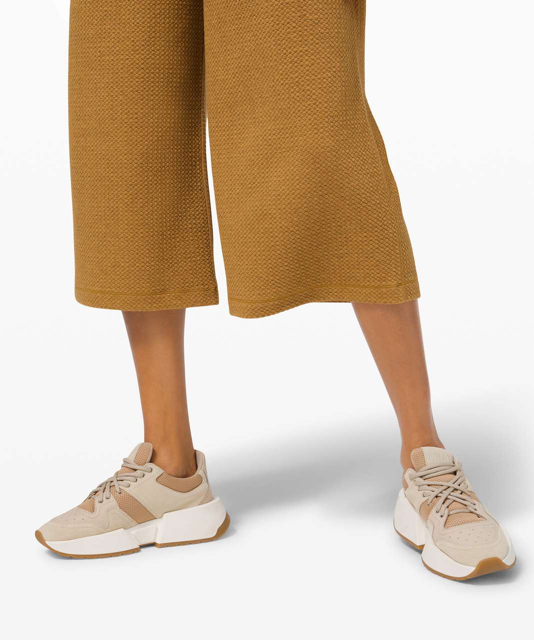 Lululemon Can You Feel The Pleat Crop - Heathered Spiced Bronze