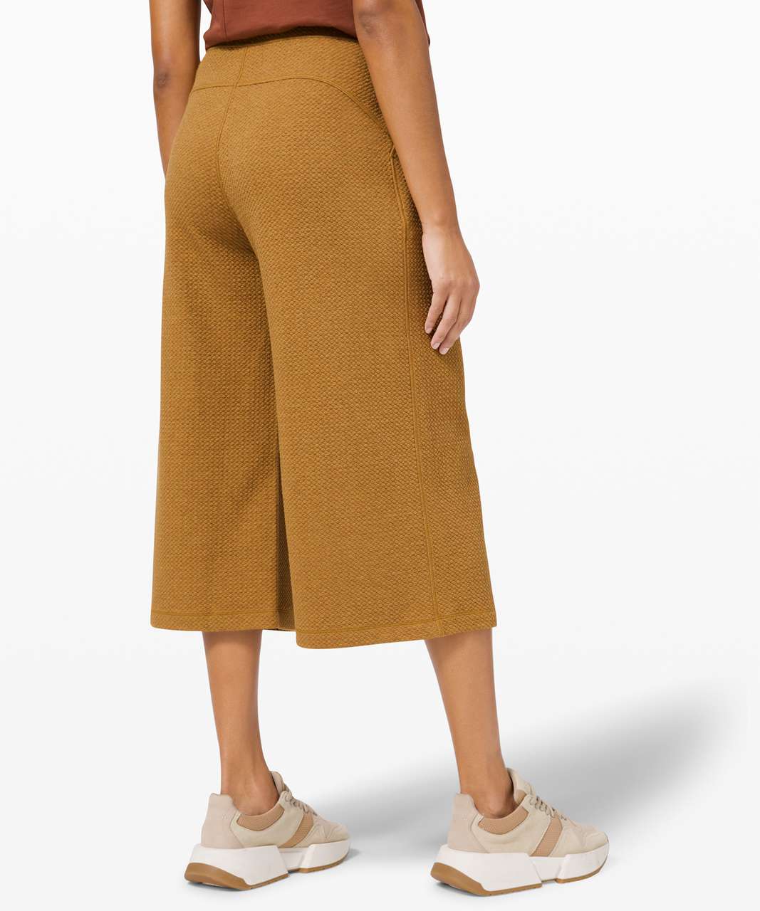 Lululemon Can You Feel The Pleat Crop - Heathered Spiced Bronze