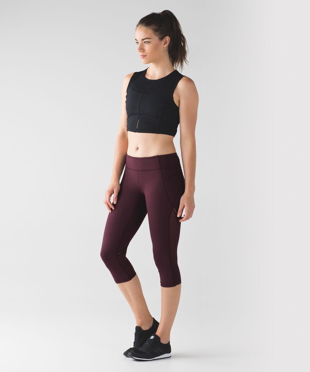 Lululemon Sculpt It Crop - Bordeaux Drama