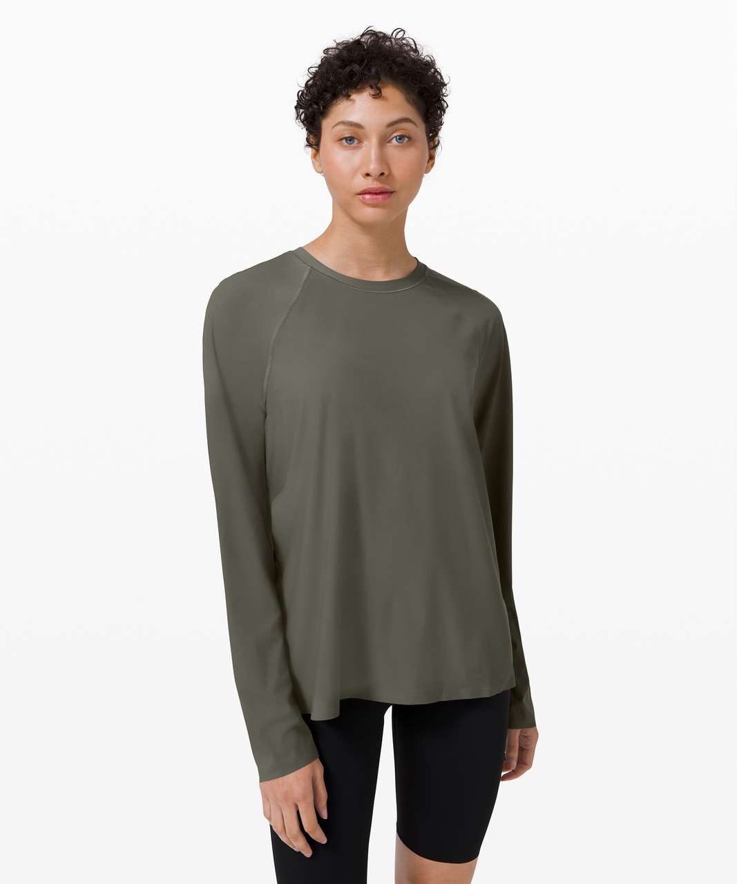 Lululemon Sun Shelter Long Sleeve Rash Guard - Grey Sage