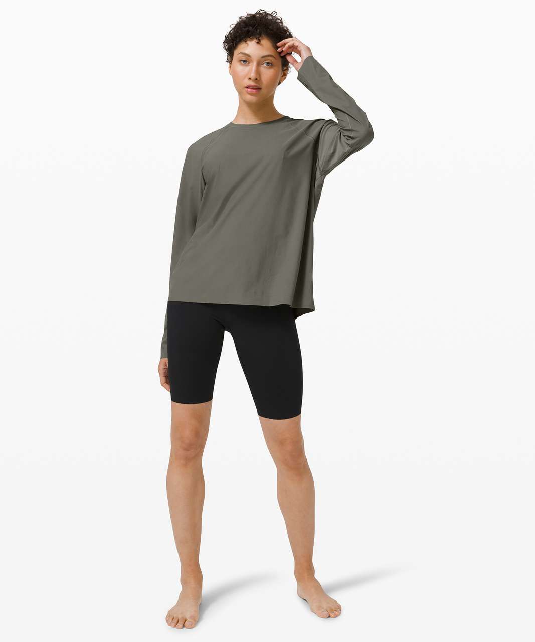 Lululemon Sun Shelter Long Sleeve Rash Guard - Grey Sage