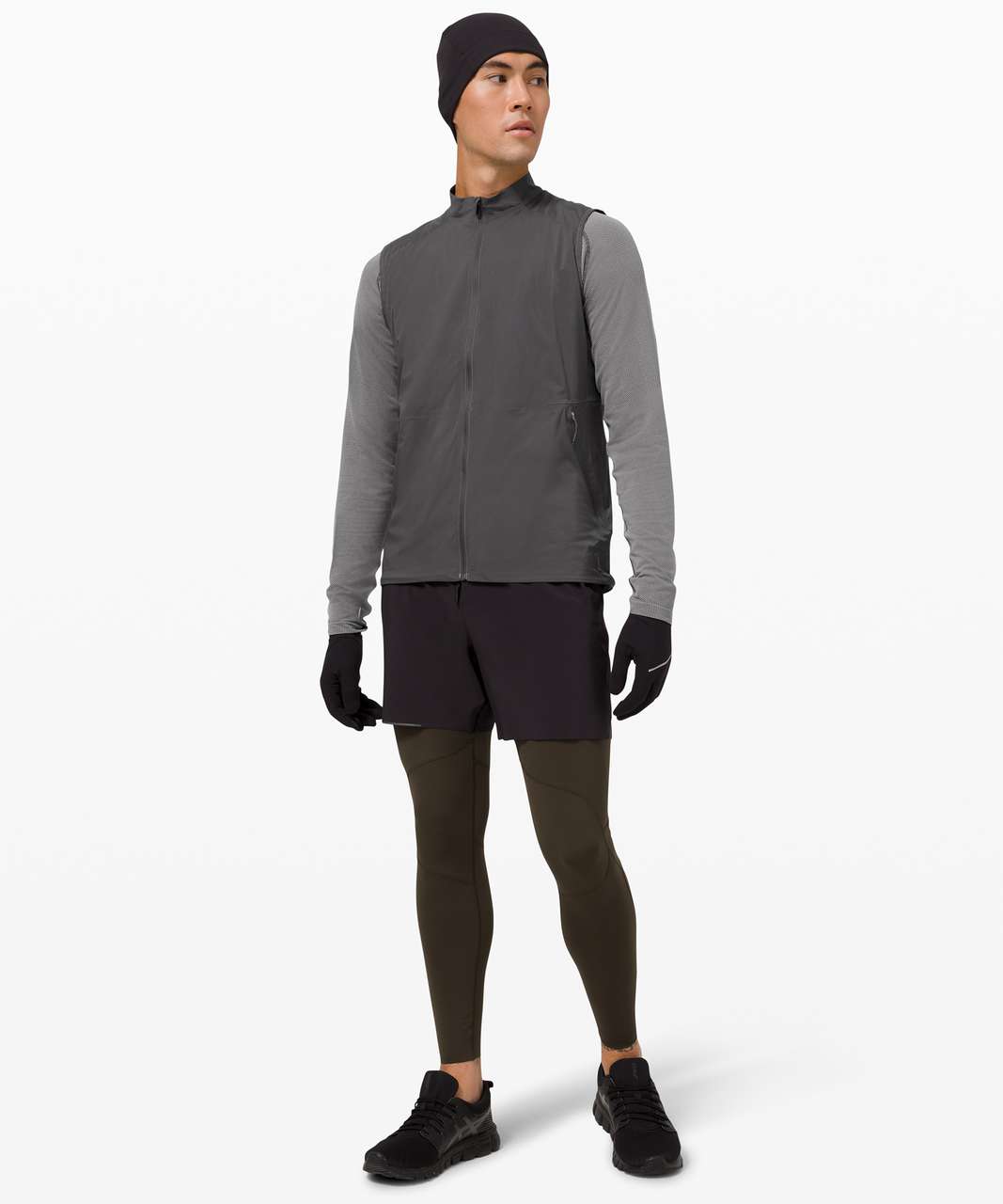 Lululemon Cold Terrain 2-in-1 Short 6 - Graphite Grey / Black - lulu  fanatics