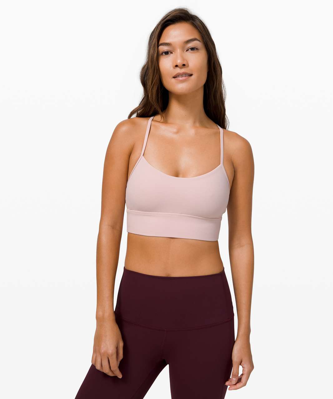 Lululemon Flow Y Bra Long Line Nulu *Light Support, B/C Cup - Mink Berry