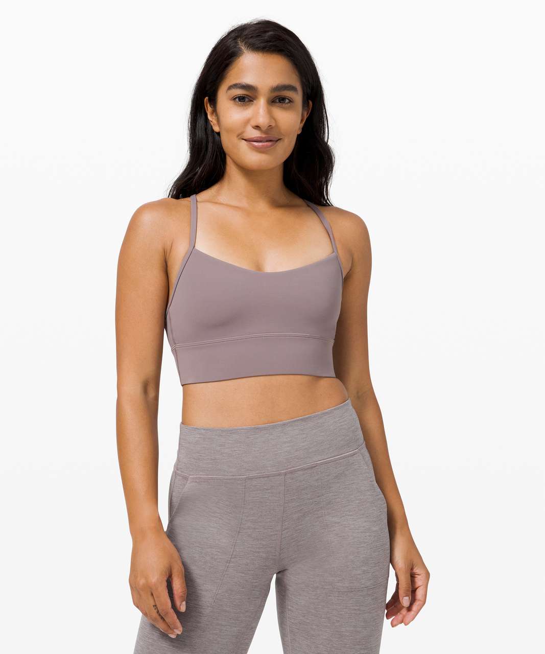 Lululemon Composed Bra Light Support Wide Strap Mesh B/C Cup Large Lunar  Rock