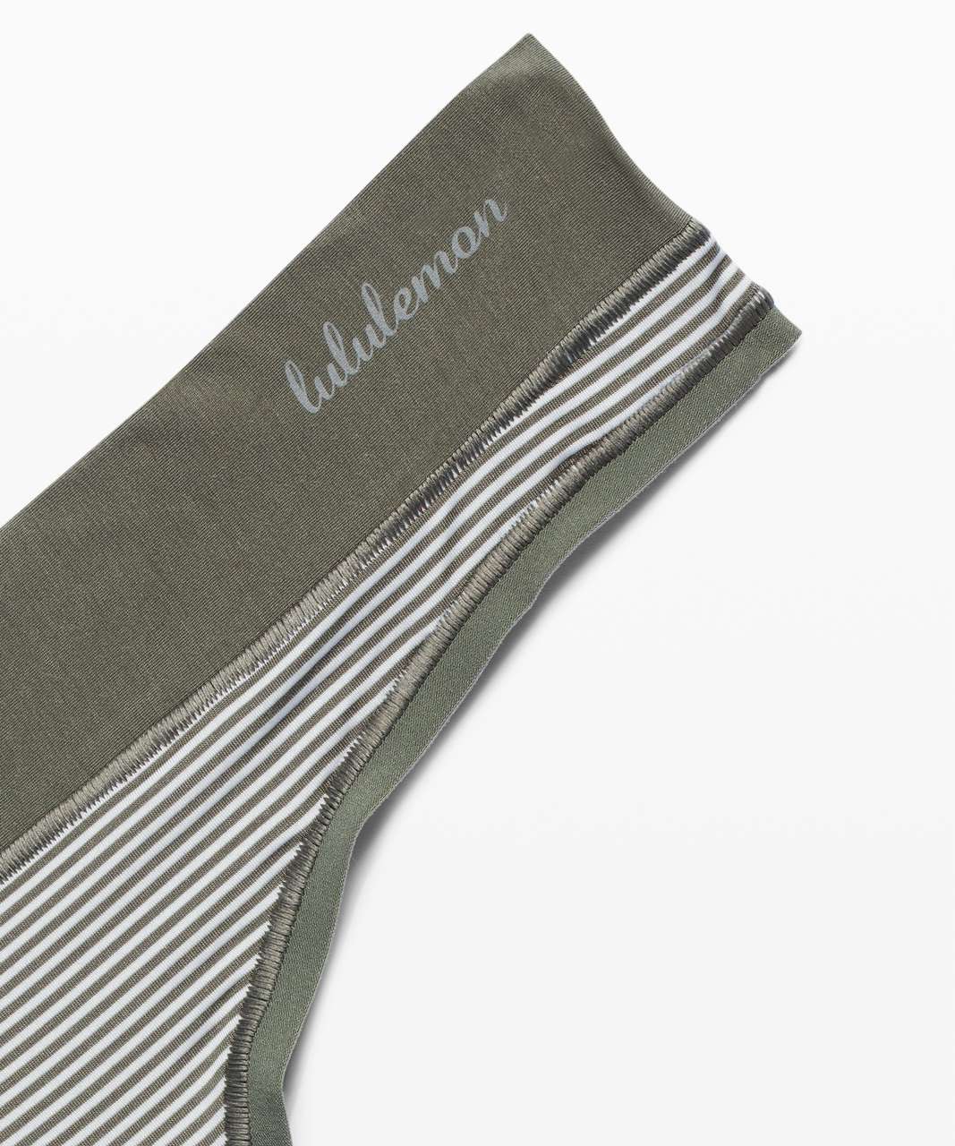 Lululemon Soft Breathable Thong *Stripe - Grey Sage / Grey Sage