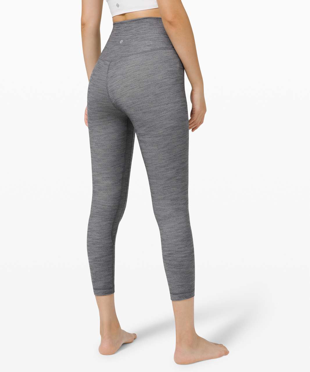 Lululemon Align Crop *21" - Mini Heathered Herringbone Heathered Black White / Black