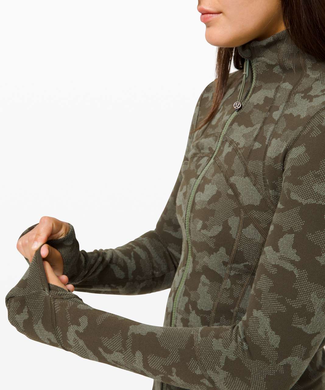 NWT Lululemon Hooded Define Jacket *Nulu ~SIZE:4,8~Heritage 365 Camo Green  Twill