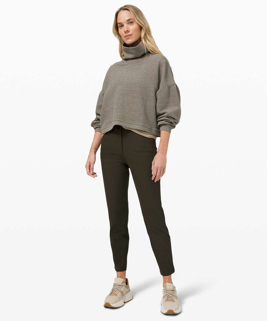 Lululemon City Sleek 5 Pocket 7/8 Pant - Dark Olive - lulu fanatics