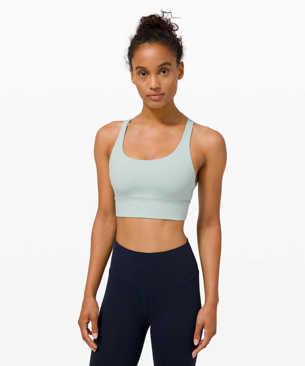 Lululemon Energy Bra Long Line *Medium Support, B–D Cup - Scattered  Herringbone Black White - lulu fanatics