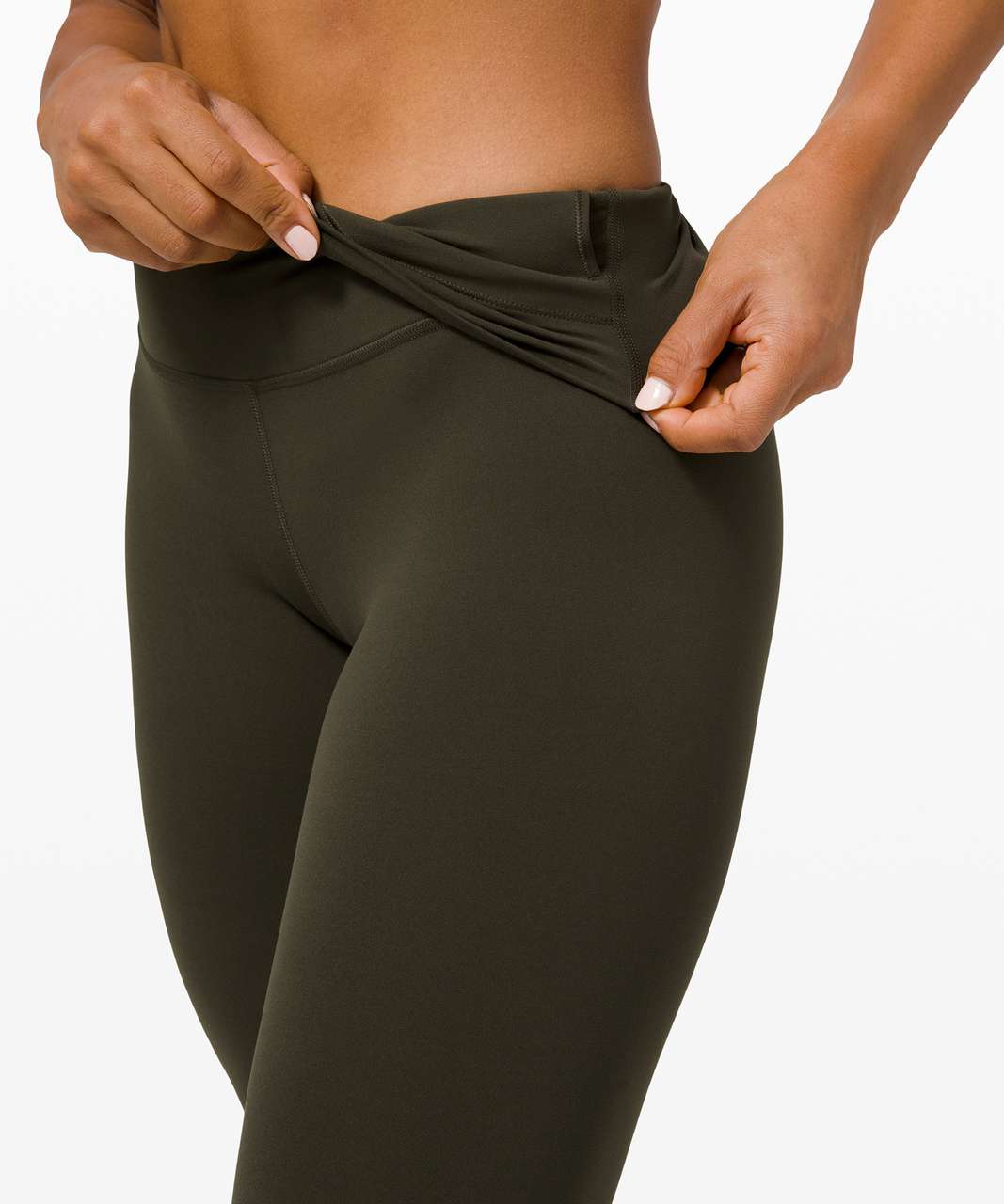 Lululemon Align Super High-Rise Crop 21 - Dark Olive - lulu fanatics