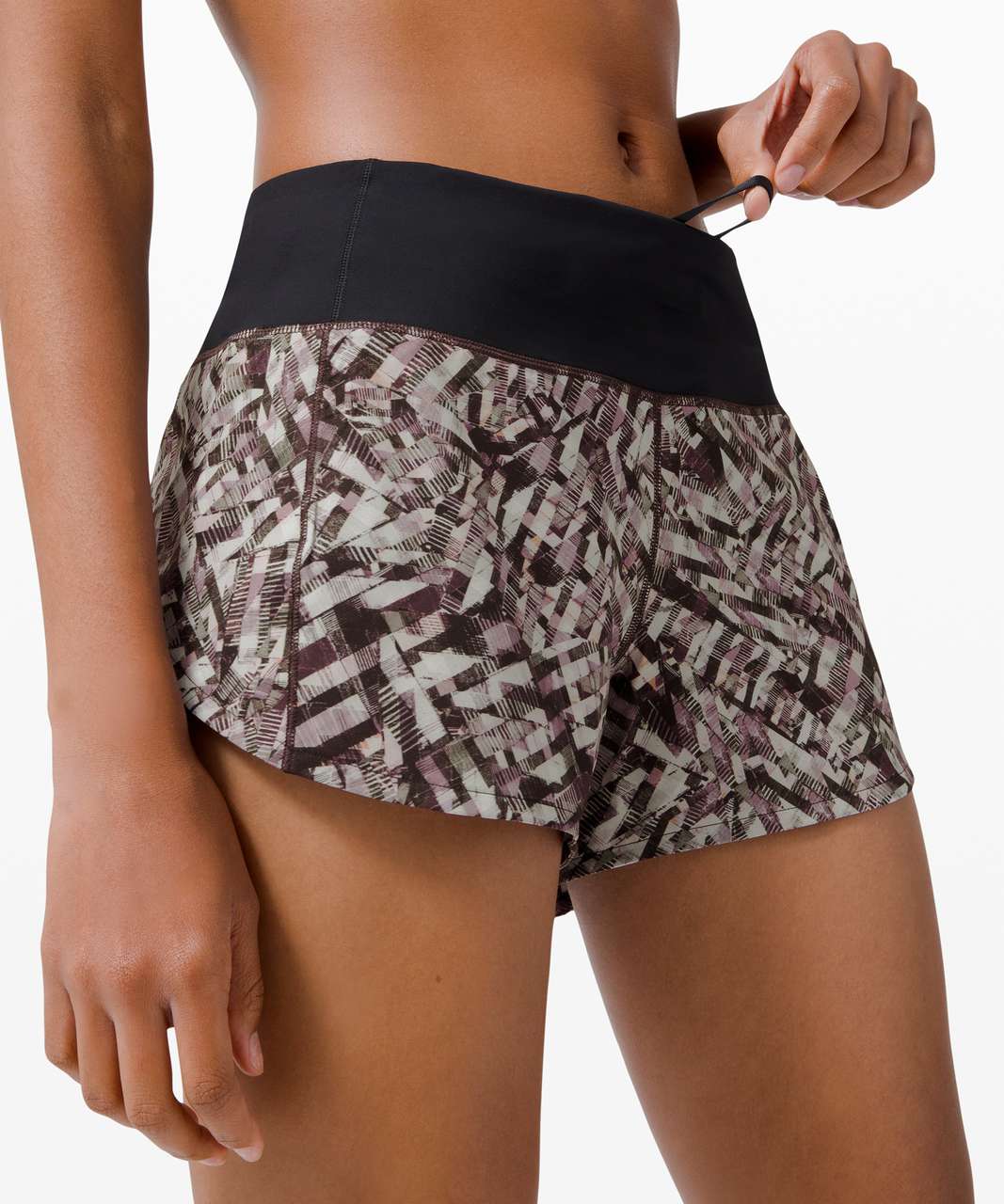 Lululemon Speed Up Short Long *4" Updated Fit - Kaleidoscopic Pink Multi / Black