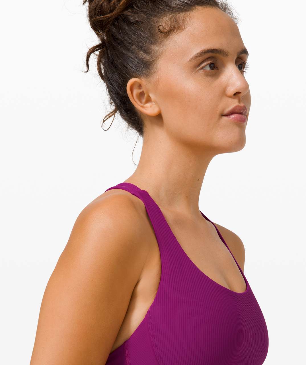 NWT Lululemon Energy Long Line Ribbed Bra in Sonic Pink