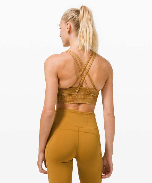 NEW LULULEMON Energy Bra High Neck 6 8 10 Shibori Highlight Yellow