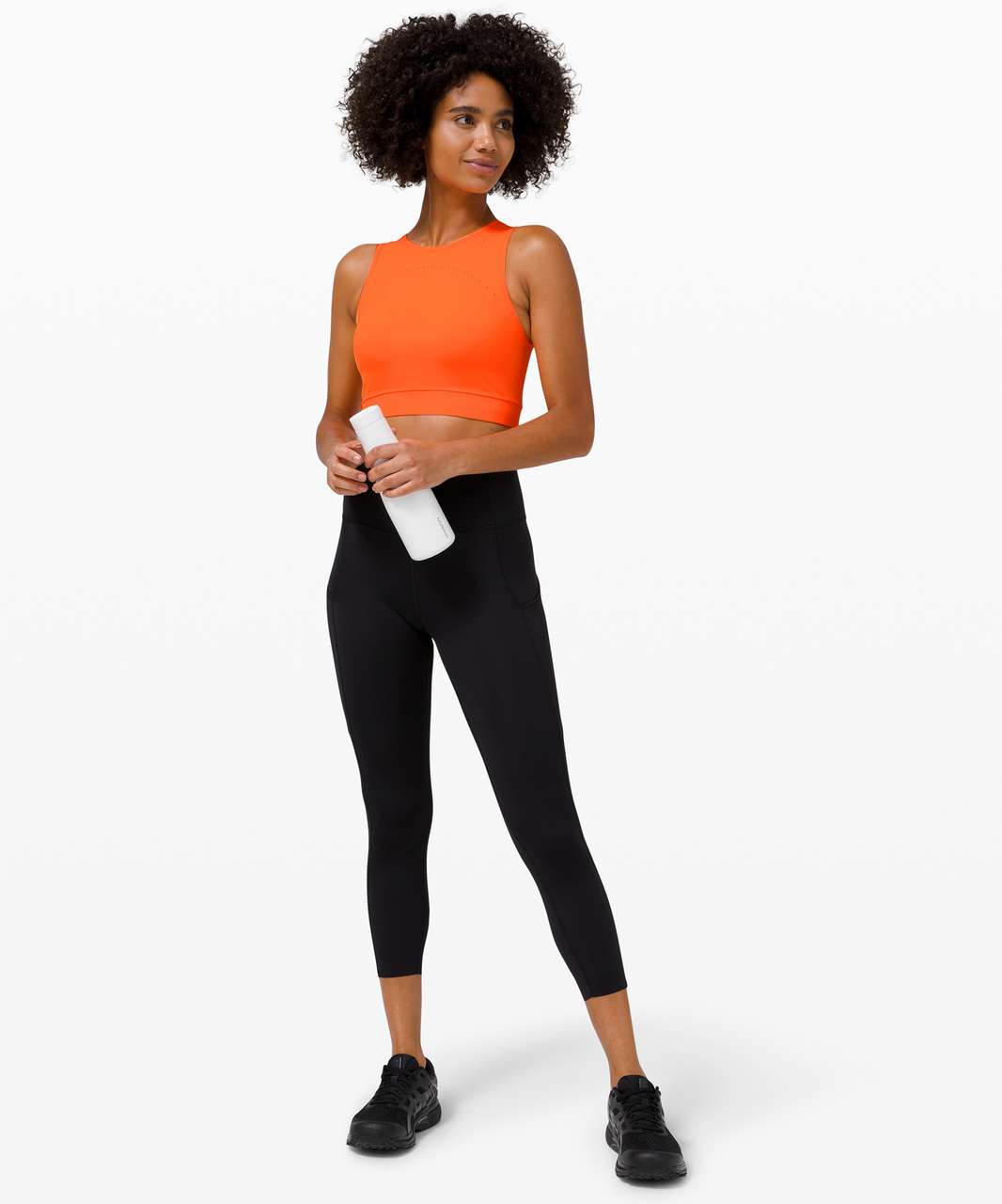 Lululemon Hotty Hot Cropped Tank - Highlight Orange