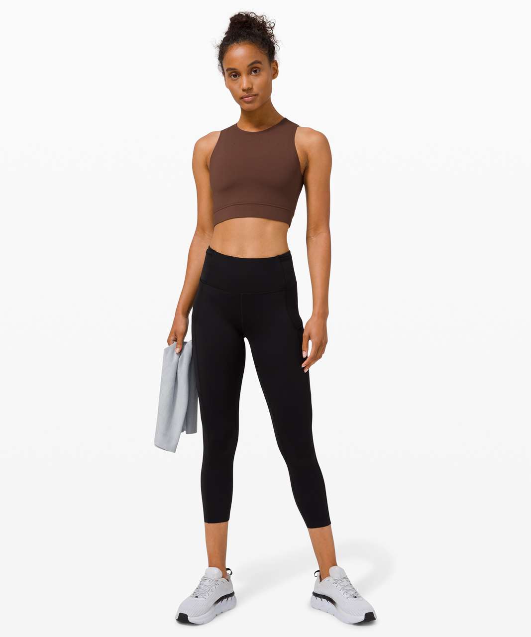 Lululemon Hotty Hot Cropped Tank - Brown Earth - lulu fanatics