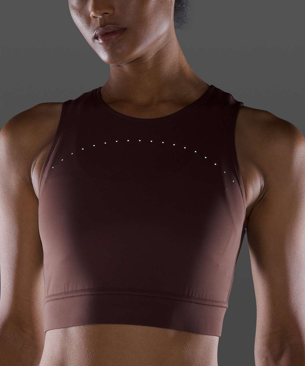 Lululemon Hotty Hot Cropped Tank - Brown Earth