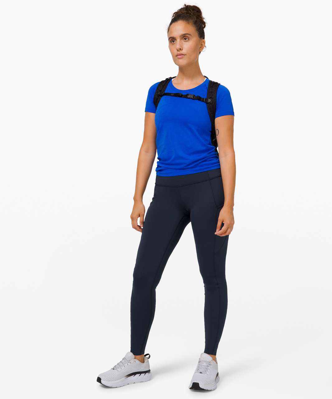 Lululemon Sheer Will HR Tight 28 *Pulse BLUE MESH Nulux NWT Size