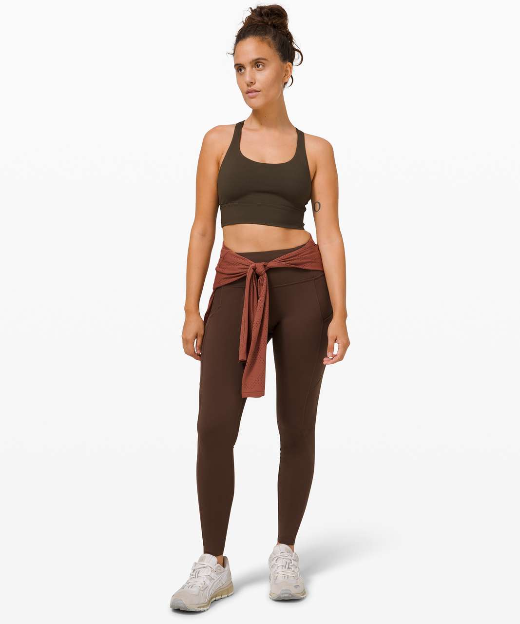 Lululemon Fast and Free Tight II 25 *Non-Reflective Nulux - Brown Earth -  lulu fanatics