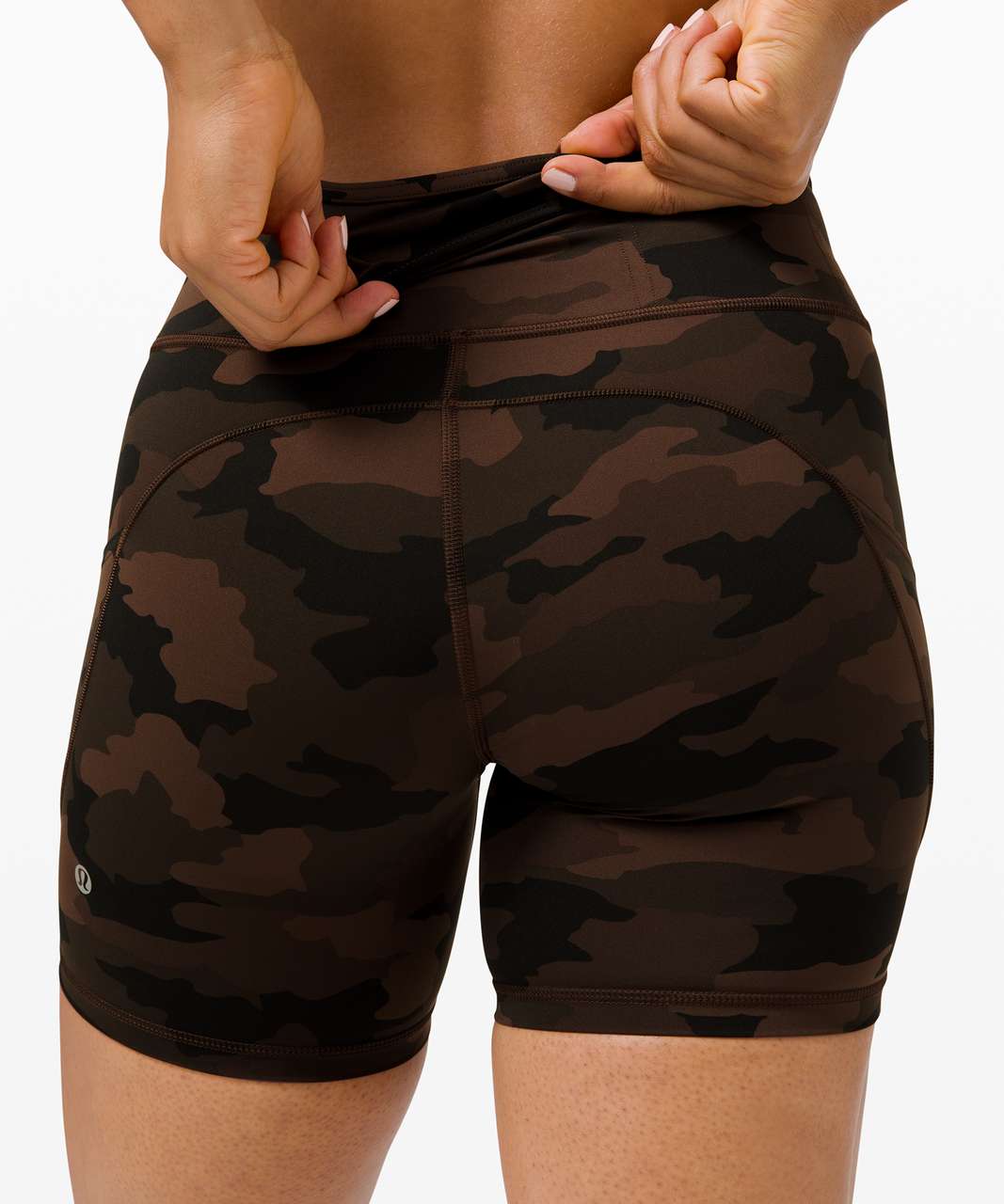 Lululemon Fast and Free Short 6" *Non-Reflective - Heritage 365 Camo Brown Earth Multi