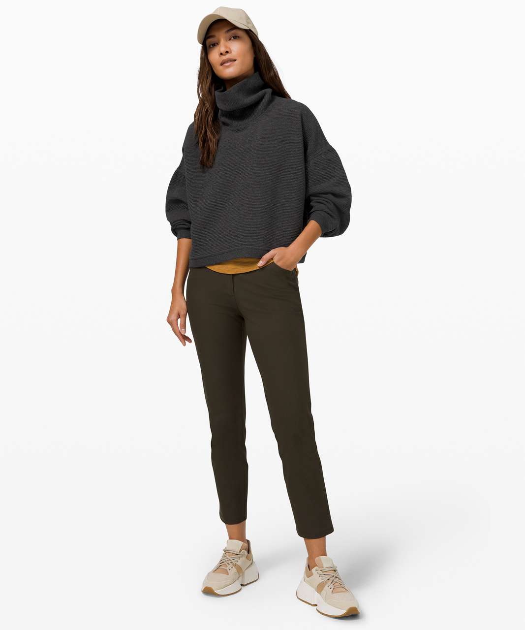 Lululemon Peaceful Moments Pullover - Heathered Graphite Grey ...