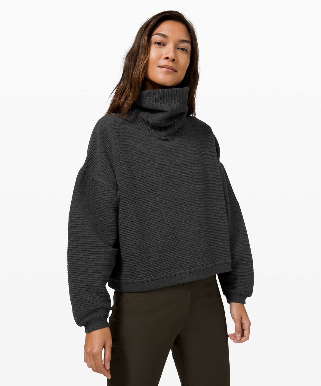 Lululemon Waist Length Crewneck Sweater - Graphite Grey / Graphite Grey -  lulu fanatics