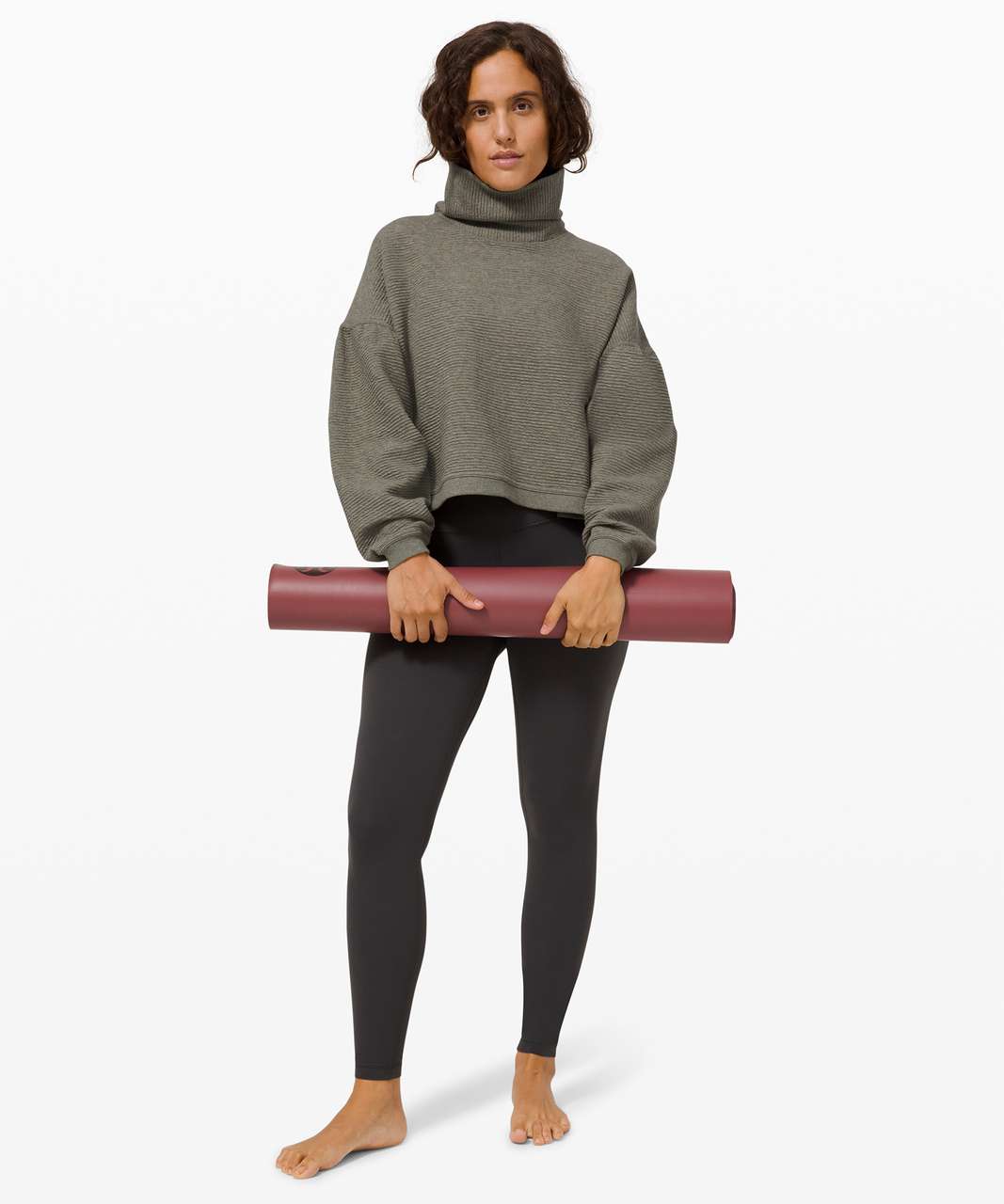 Lululemon Peaceful Moments Pullover - Heathered Grey Sage / Grey Sage