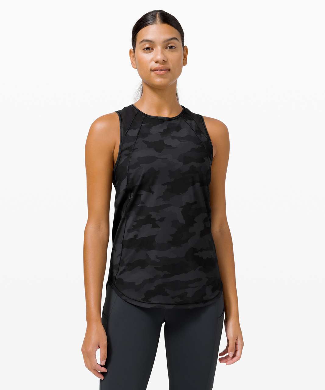 Lululemon Sculpt Tank II Formation Camo Deep Coal Multi Black Sleeveless  Top 6